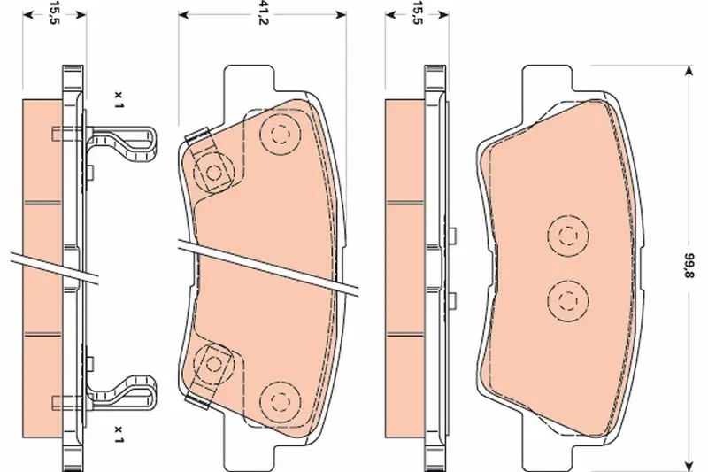 Handler.Part Brake pad set, disc brake TRW GDB3495 1