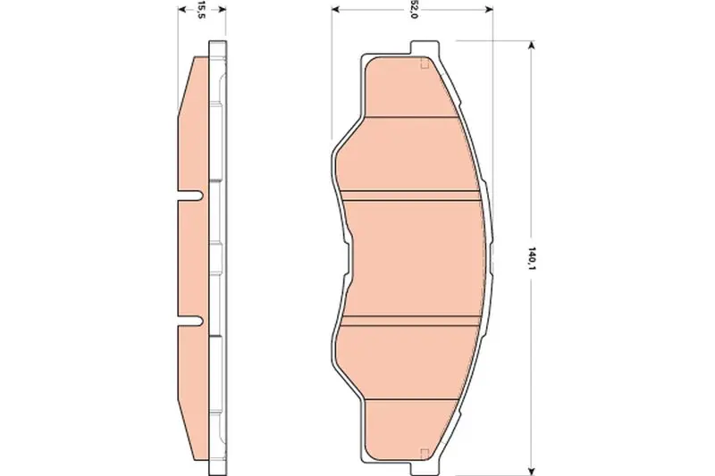 Handler.Part Brake pad set, disc brake TRW GDB3500 1