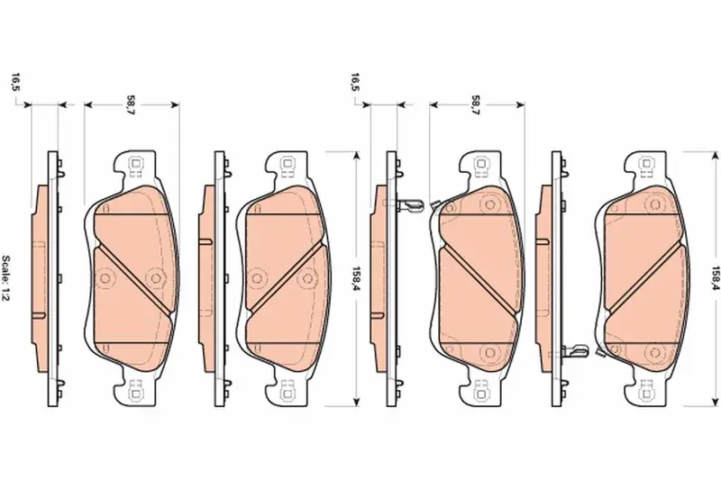 Handler.Part Brake pad set, disc brake TRW GDB3503 1