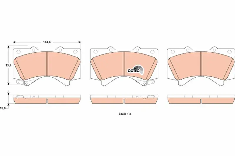 Handler.Part Brake pad set, disc brake TRW GDB3524 1