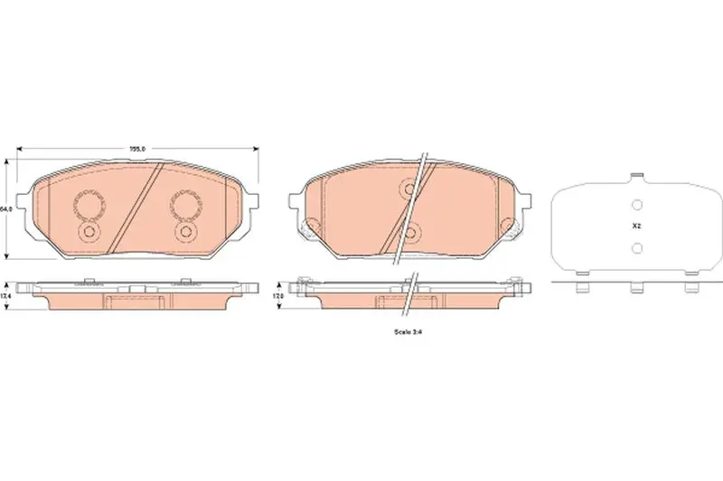 Handler.Part Brake pad set, disc brake TRW GDB3527 1