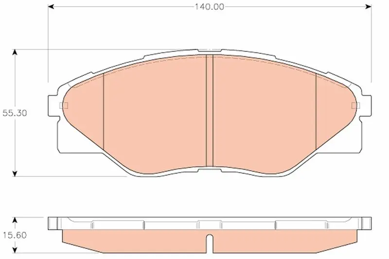 Handler.Part Brake pad set, disc brake TRW GDB3532 1