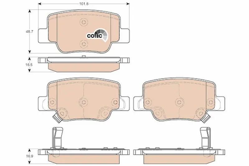 Handler.Part Brake pad set, disc brake TRW GDB3547 1