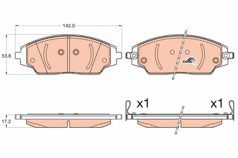 Handler.Part Brake pad set, disc brake TRW GDB3579 1