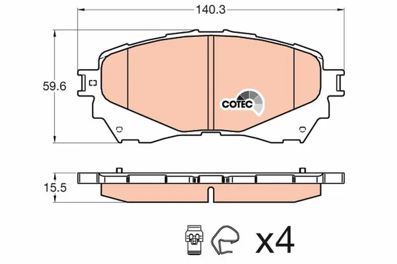 Handler.Part Brake pad set, disc brake TRW GDB3580 1