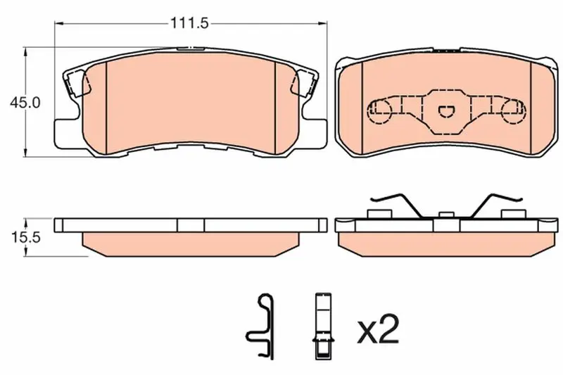 Handler.Part Brake pad set, disc brake TRW GDB3595 1