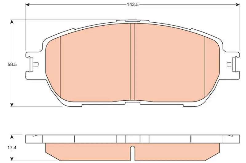 Handler.Part Brake pad set, disc brake TRW GDB3612 1