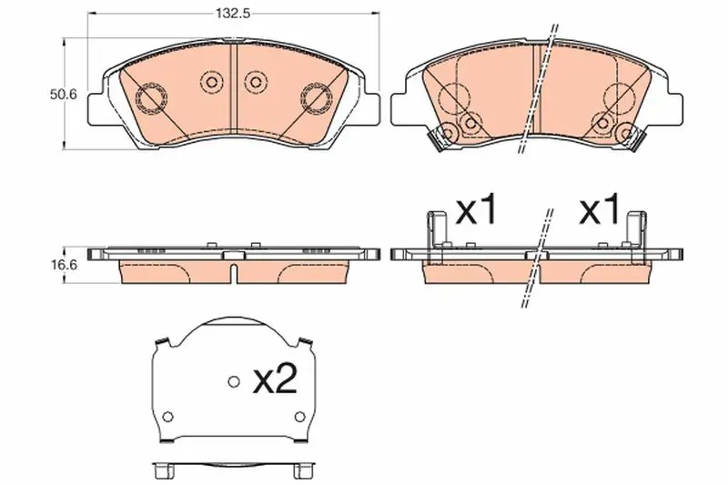 Handler.Part Brake pad set, disc brake TRW GDB3618 1