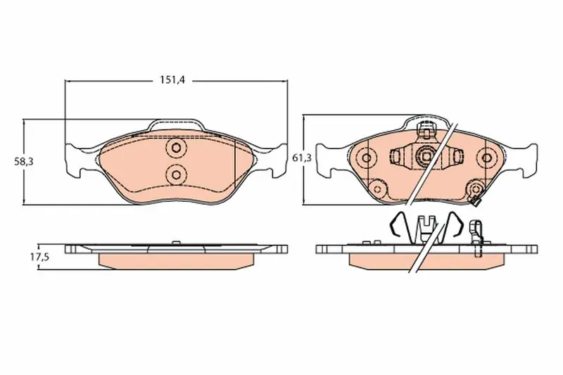 Handler.Part Brake pad set, disc brake TRW GDB3625 1