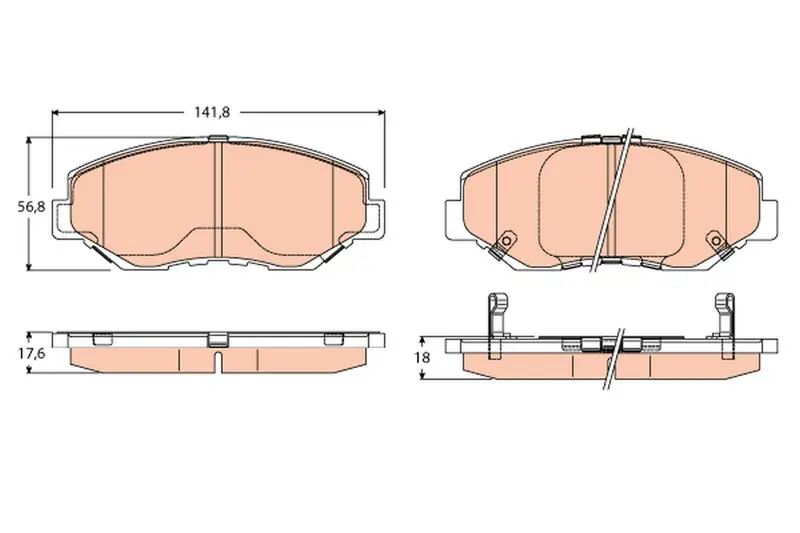 Handler.Part Brake pad set, disc brake TRW GDB3627 1