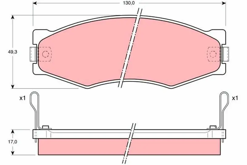 Handler.Part Brake pad set, disc brake TRW GDB367 1