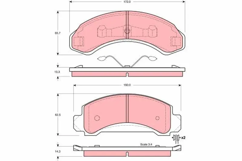 Handler.Part Brake pad set, disc brake TRW GDB4004 1