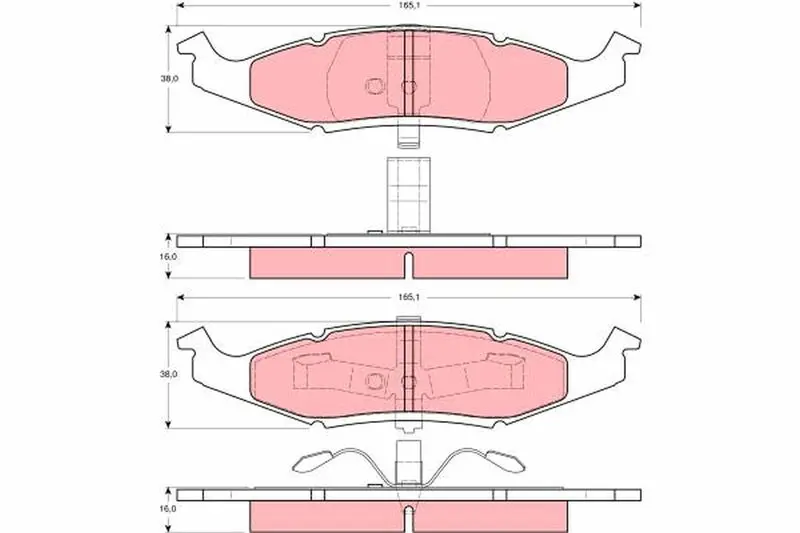 Handler.Part Brake pad set, disc brake TRW GDB4006 1