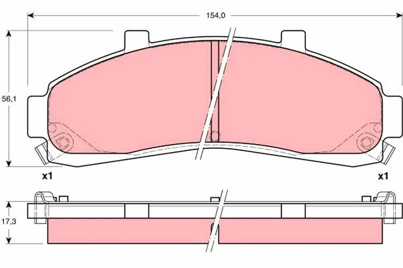 Handler.Part Brake pad set, disc brake TRW GDB4010 1