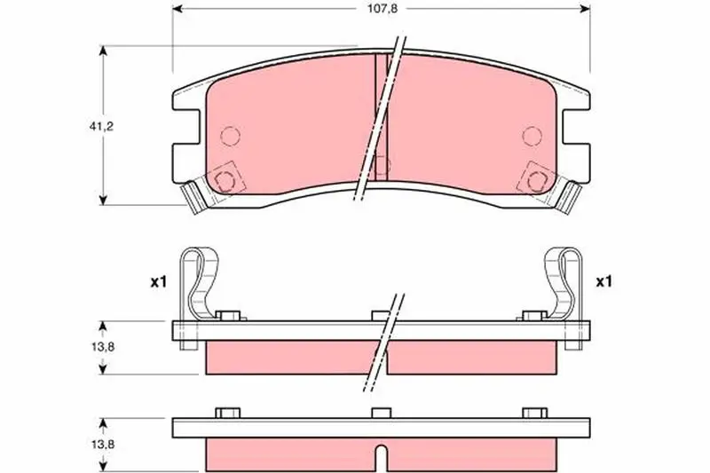 Handler.Part Brake pad set, disc brake TRW GDB4042 1