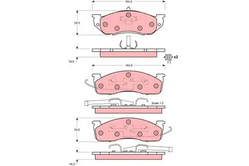 Handler.Part Brake pad set, disc brake TRW GDB4056 1