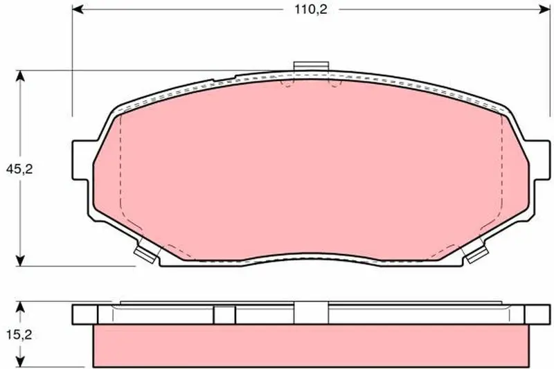 Handler.Part Brake pad set, disc brake TRW GDB4079 1