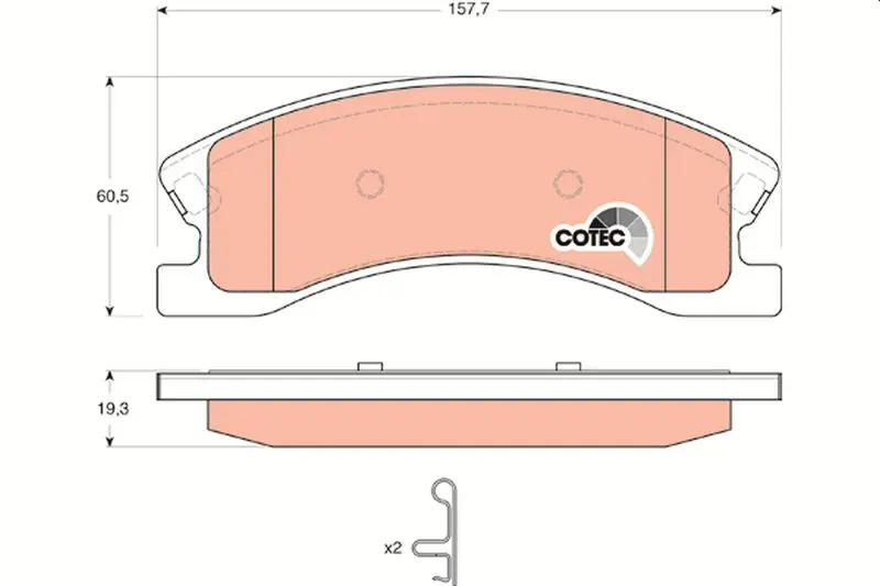 Handler.Part Brake pad set, disc brake TRW GDB4133 1