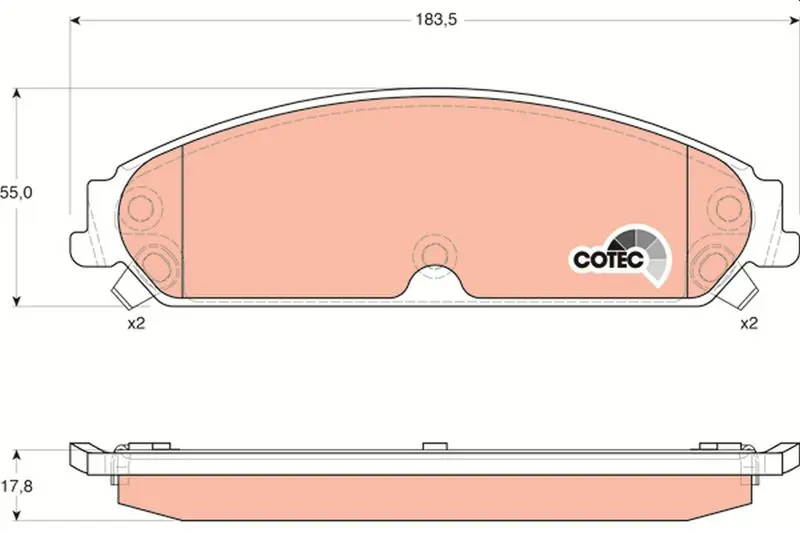 Handler.Part Brake pad set, disc brake TRW GDB4134 1