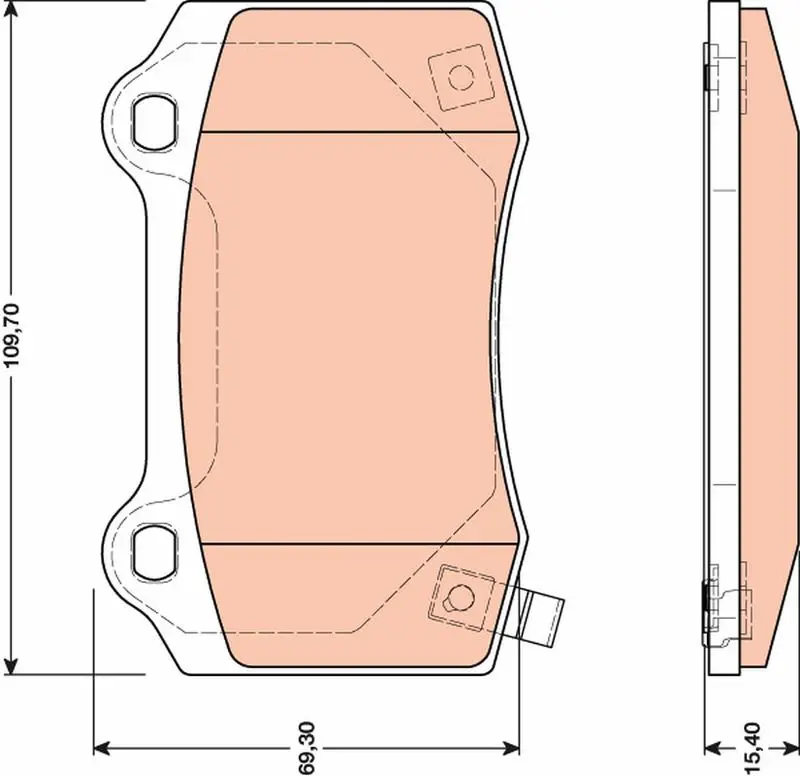 Handler.Part Brake pad set, disc brake TRW GDB4171 1