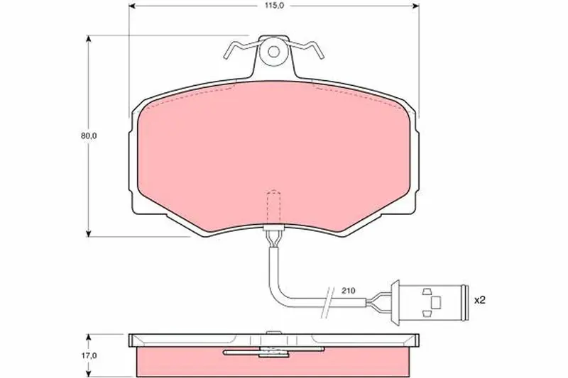 Handler.Part Brake pad set, disc brake TRW GDB421 1