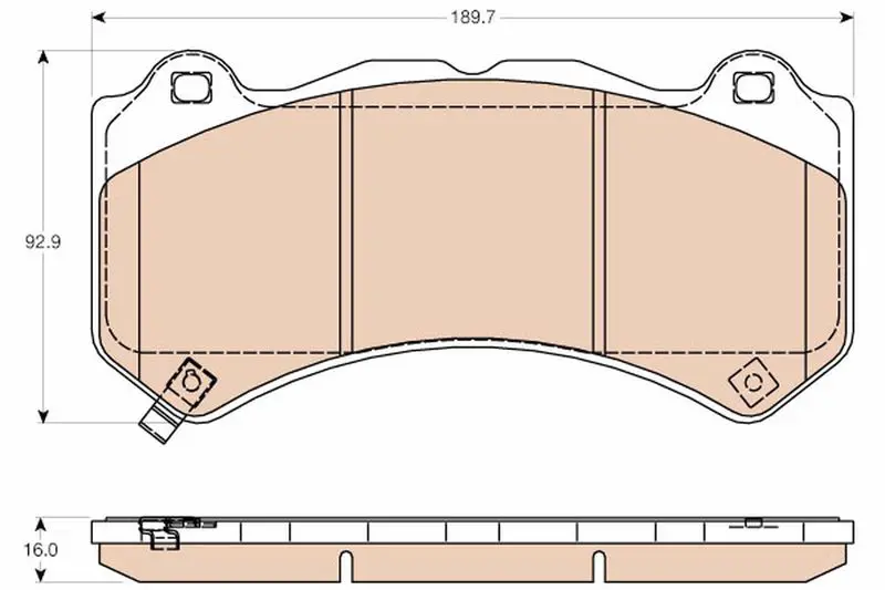 Handler.Part Brake pad set, disc brake TRW GDB4450 1