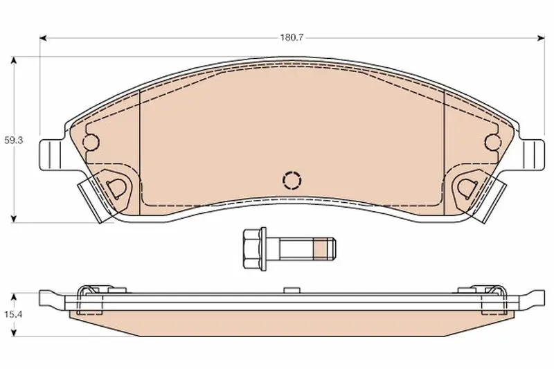 Handler.Part Brake pad set, disc brake TRW GDB4451 1