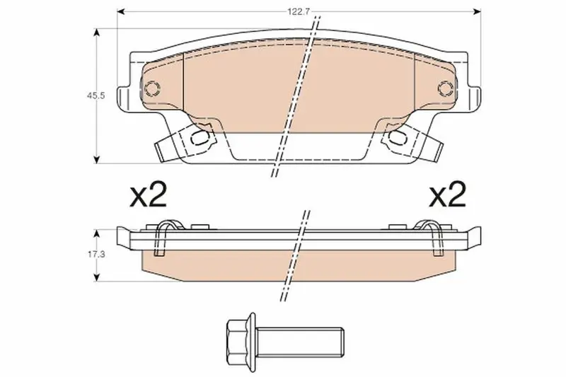 Handler.Part Brake pad set, disc brake TRW GDB4452 1