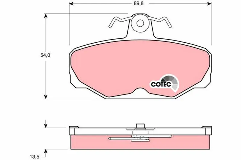 Handler.Part Brake pad set, disc brake TRW GDB472 1