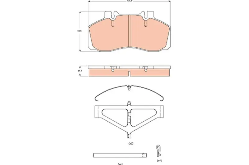 Handler.Part Brake pad set, disc brake TRW GDB5004 1