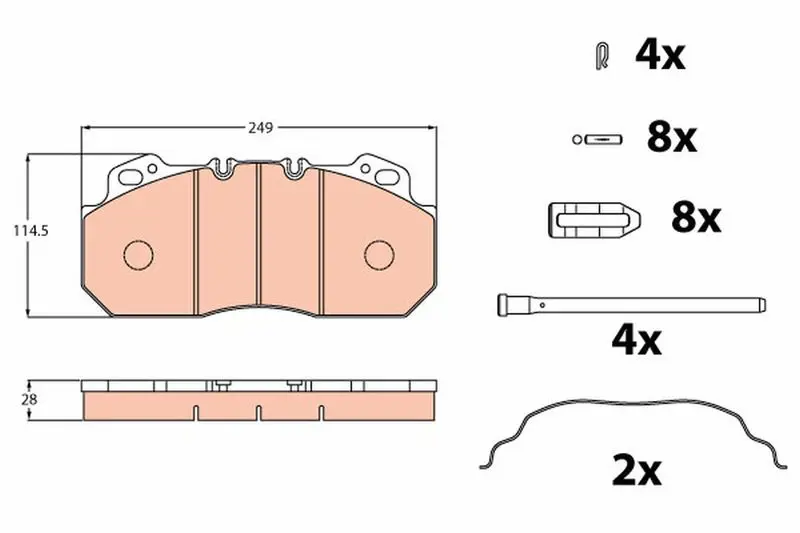 Handler.Part Brake pad set, disc brake TRW GDB5019 1