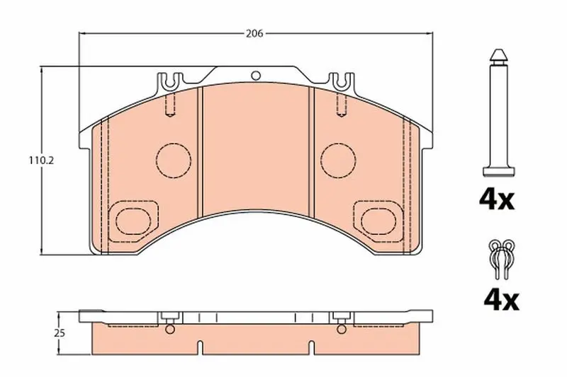 Handler.Part Brake pad set, disc brake TRW GDB5022 1