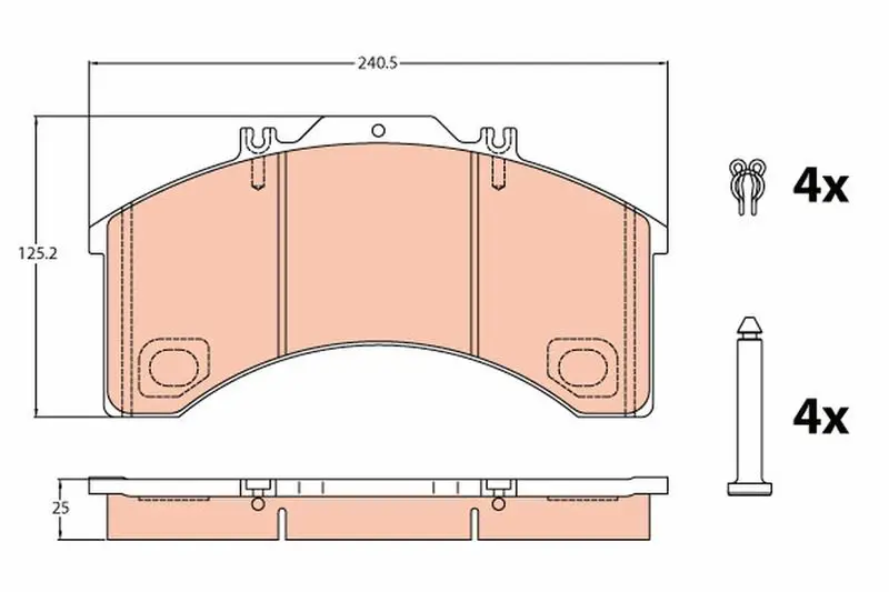 Handler.Part Brake pad set, disc brake TRW GDB5024 1