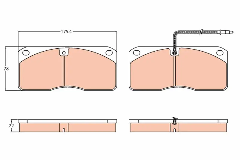 Handler.Part Brake pad set, disc brake TRW GDB5057 1