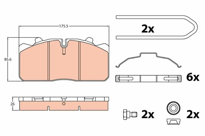 Handler.Part Brake pad set, disc brake TRW GDB5069 1