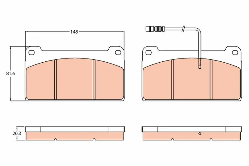 Handler.Part Brake pad set, disc brake TRW GDB5074 1