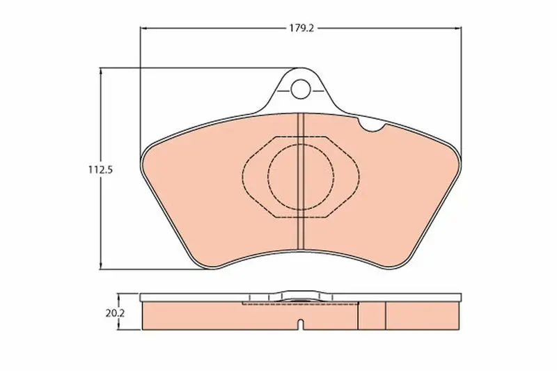 Handler.Part Brake pad set, disc brake TRW GDB5081 1