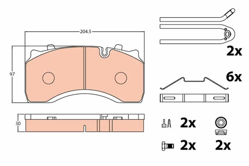 Handler.Part Brake pad set, disc brake TRW GDB5084 1