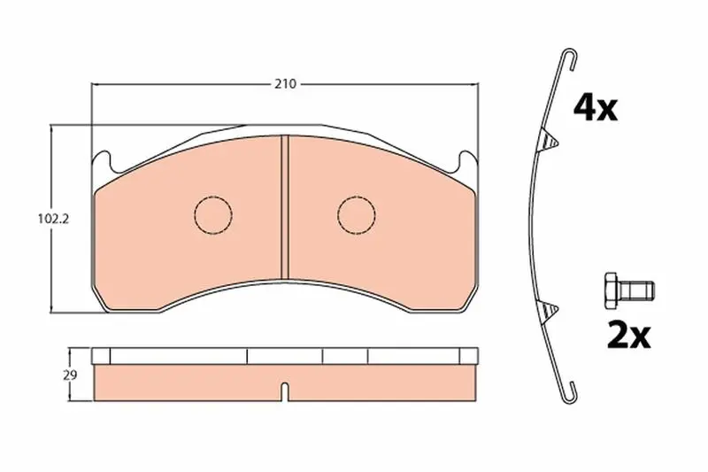 Handler.Part Brake pad set, disc brake TRW GDB5089 1