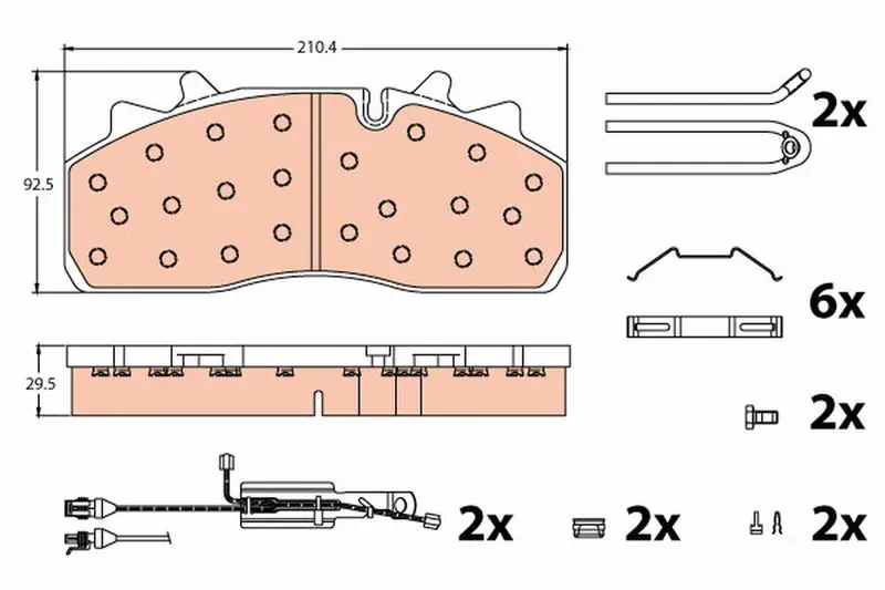 Handler.Part Brake pad set, disc brake TRW GDB5095 1