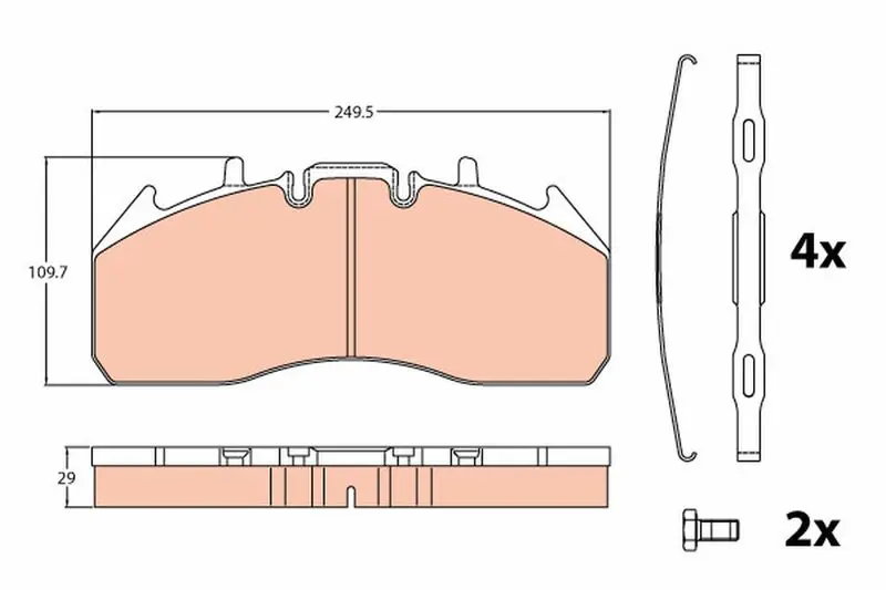 Handler.Part Brake pad set, disc brake TRW GDB5096 1