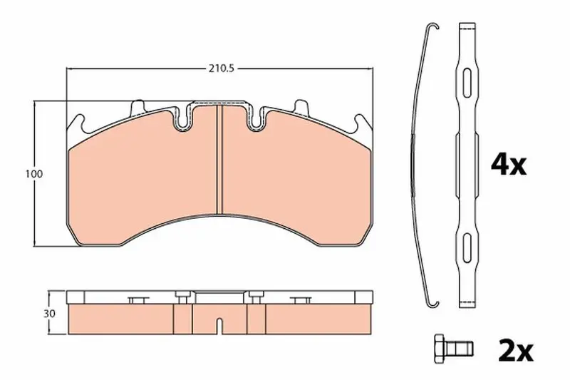 Handler.Part Brake pad set, disc brake TRW GDB5098 1