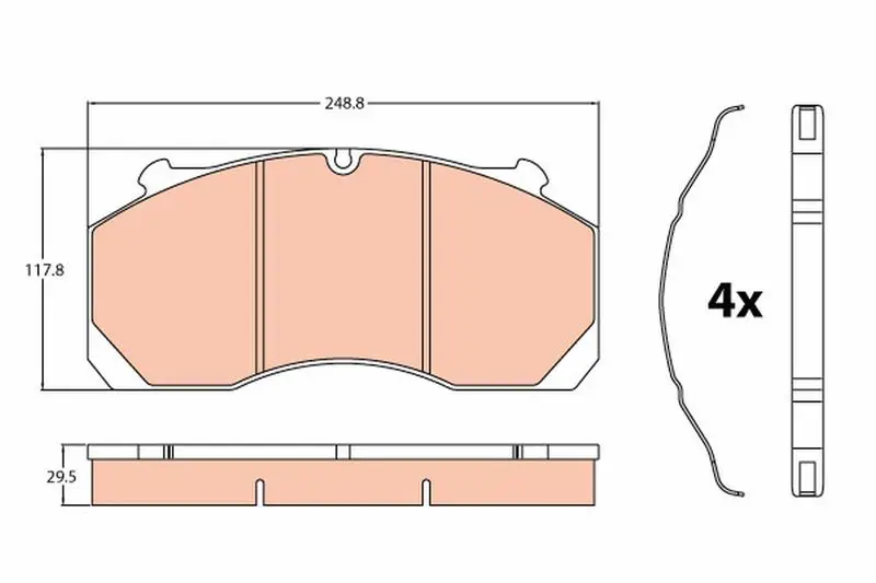 Handler.Part Brake pad set, disc brake TRW GDB5099 1