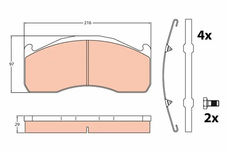 Handler.Part Brake pad set, disc brake TRW GDB5103 1