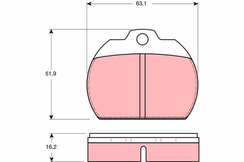 Handler.Part Brake pad set, disc brake TRW GDB591 1