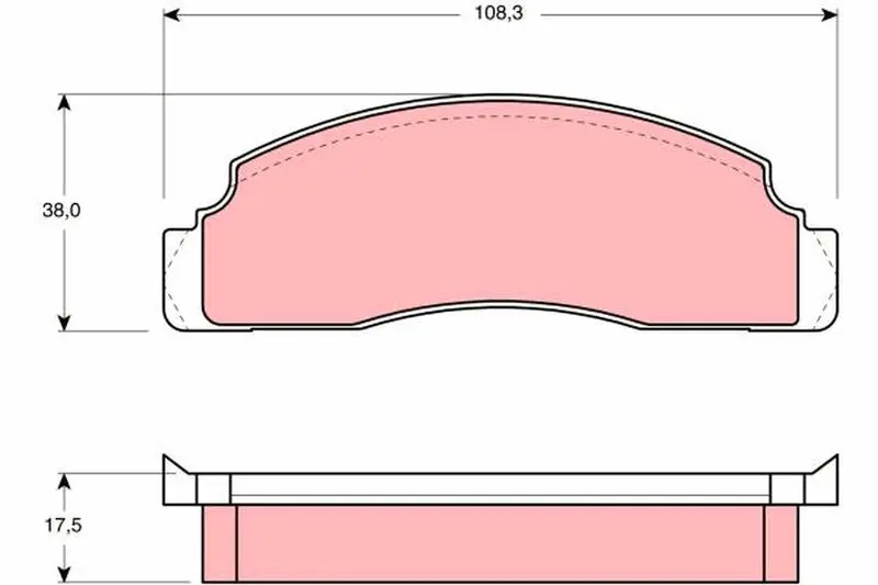 Handler.Part Brake pad set, disc brake TRW GDB624 1