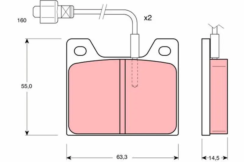 Handler.Part Brake pad set, disc brake TRW GDB627 1