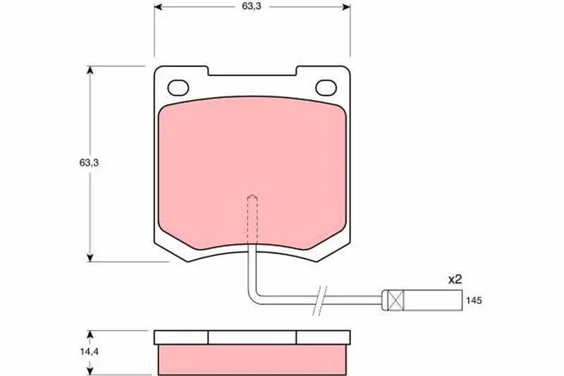 Handler.Part Brake pad set, disc brake TRW GDB646 1