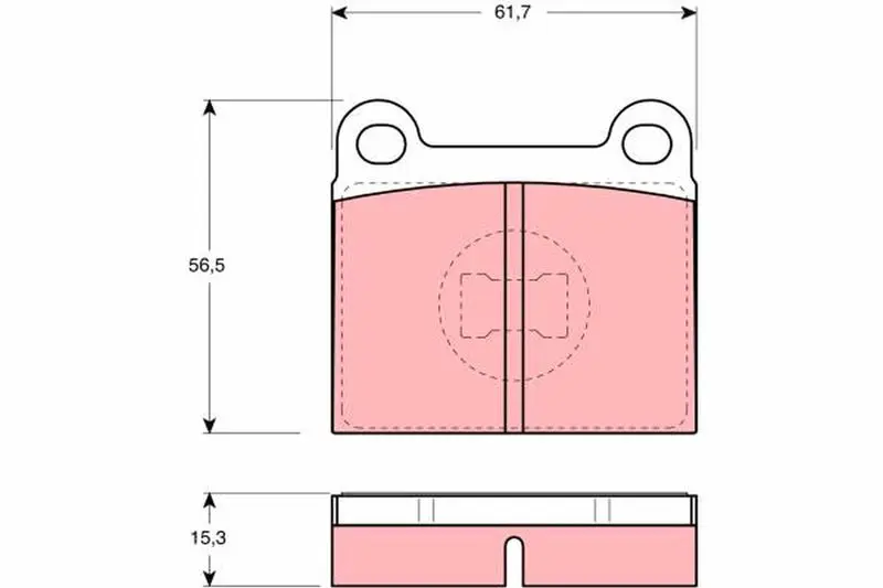 Handler.Part Brake pad set, disc brake TRW GDB648 1