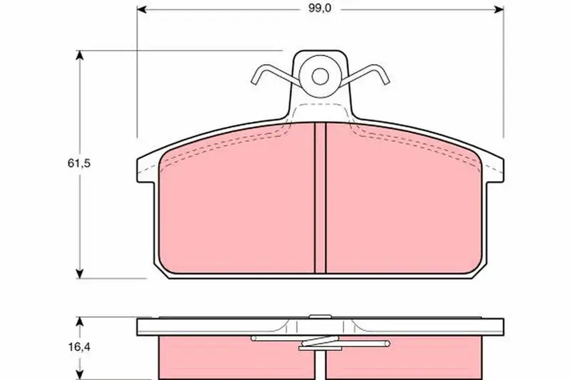 Handler.Part Brake pad set, disc brake TRW GDB657 1